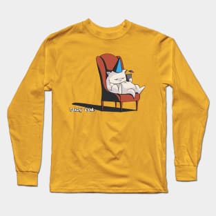 Lazy Cat Party Time Long Sleeve T-Shirt